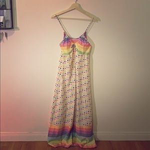 One of a Kind Hand Made Rainbow Maxidress